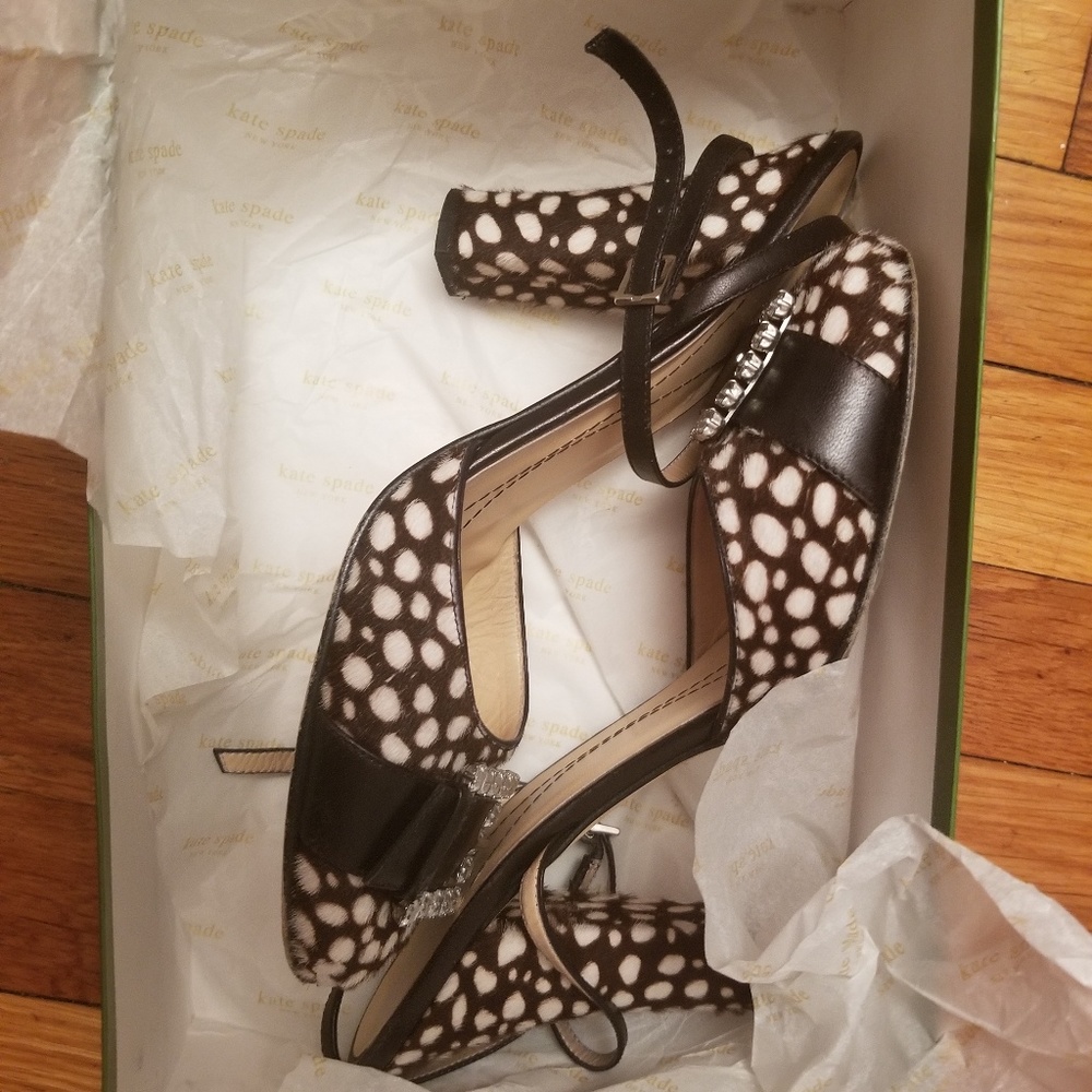 Kate Spade Calf Hair Ankle Strap Pump - Size 8.5